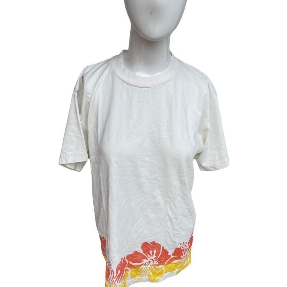 The Bureau T-Shirt Hawaii Hibiscus Sz Xs 100% Cotton Made in USA NWOT*